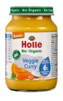 Warzywne Curry Bez Dodatku Cukrów Bezglutenowe od 6 m-c Demeter BIO 190g Słoik Holle