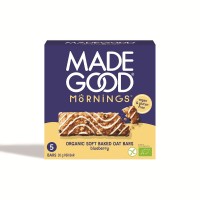 Batoniki Owsiane Soft z Jagodami Bezglutenowe BIO (5 x 30g) 150g MadeGood Mornings