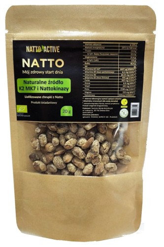 Chrupki z Natto Liofilizowane Bezglutenowe BIO 20g Natto