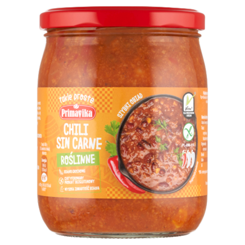 Sos Wegański Chili Sin Carne Bezglutenowy 470g Primavika