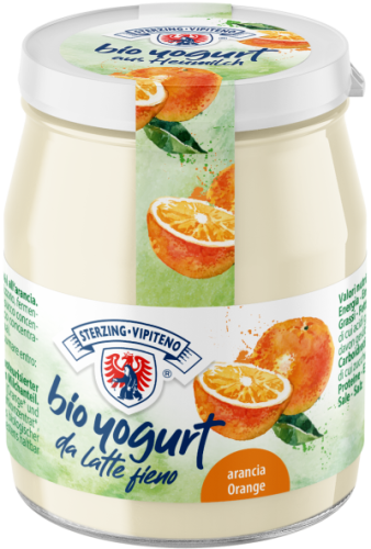 Jogurt Pomarańczowy z Mleka Siennego Bezglutenowy BIO 150g Słoik Sterzing-Vipiteno