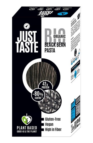 Makaron Proteinowy Z Fasoli Czarnej i Soi Zielonej Spaghetti Bezglutenowy BIO 250g Just Taste