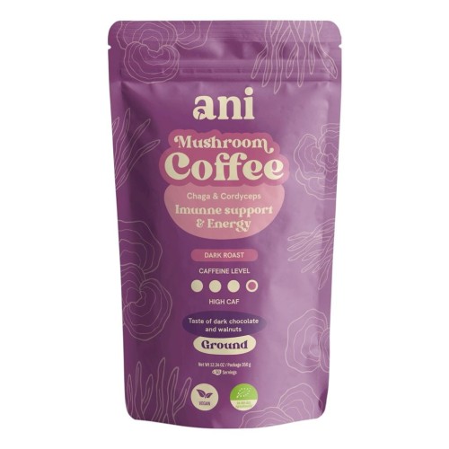 Kawa Mielona Arabica z Chaga i Cordyceps BIO 350g Ani