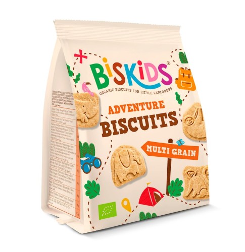 Ciasteczka Wielozbożowe Zwierzęta BIO 100g Biskids