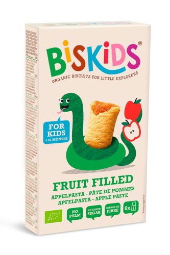 Ciasteczka z Nadzieniem Jabłkowym od 3 Roku BIO 120g Biskids