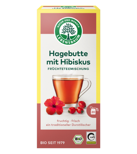 Herbata Dzika Róża z Hibiskusem BIO (20 x 2,5 g) 50g Lebensbaum