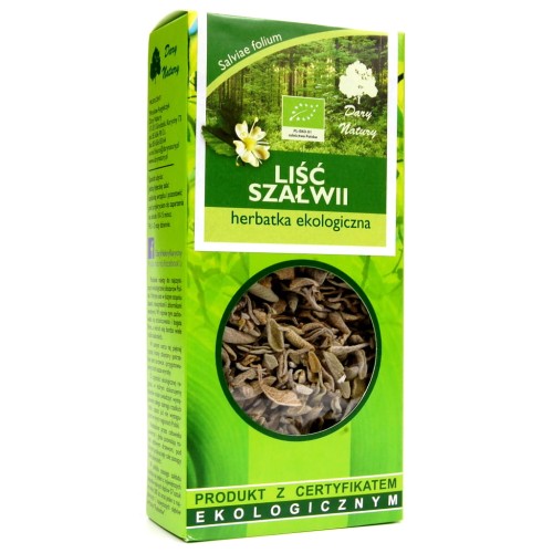Herbatka Liść Szałwii BIO 25 g Dary Natury