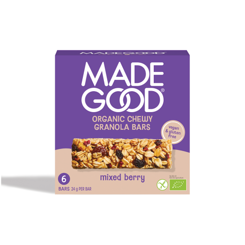 Batoniki Granola Crunchy z Czerwonymi Owocami Bezglutenowe BIO 144 g MadeGood