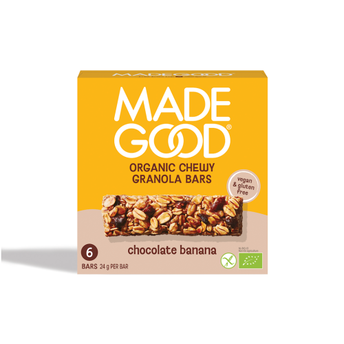 Batoniki Granola Crunchy z Czekoladą i Bananem Bezglutenowe BIO 144 g MadeGood