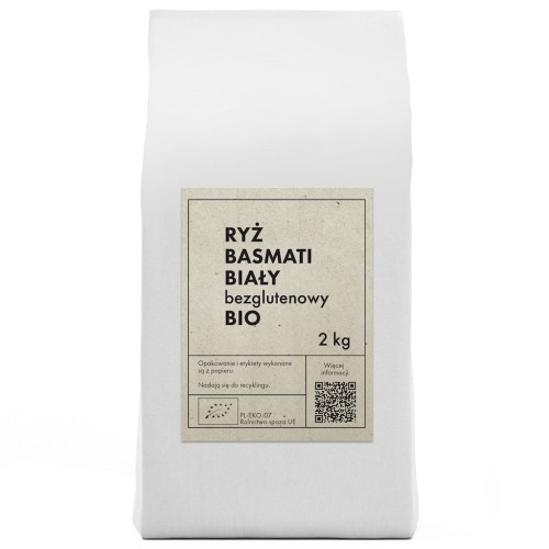 Ryż Basmati Biały Bezglutenowy BIO 2kg The Planet