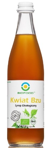 Syrop z Kwiatów Czarnego Bzu Bezglutenowy BIO 500 ml BioFood