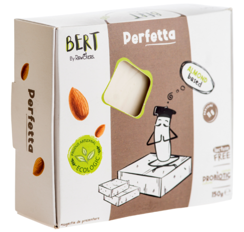 Wegańska Alternatywa Sera Typu Feta z Migdałów i Orzechów Nerkowca BIO 150 g Bert