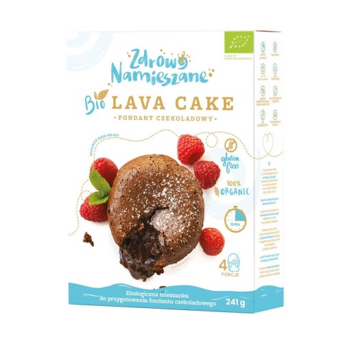 Mieszanka na Fondant Czekoladowy (Lava Cake) Bezglutenowa BIO 241 g Zdrowo Namieszane