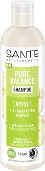 Szampon Normalizujący do Włosów Przetłuszczających się Jabłko i Potrójny Kompleks Proteinowy EKO 250 ml Sante