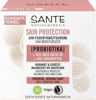 Krem do Twarzy na Dzień i na Noc Nawilżający z Probiotykami, Olejem Inchi i Masłem Shea EKO 50 ml Sante