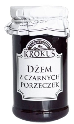 Dżem z Czarnych Porzeczek o Obniżonej Zawartości Cukru Bezglutenowy 235 g Krokus