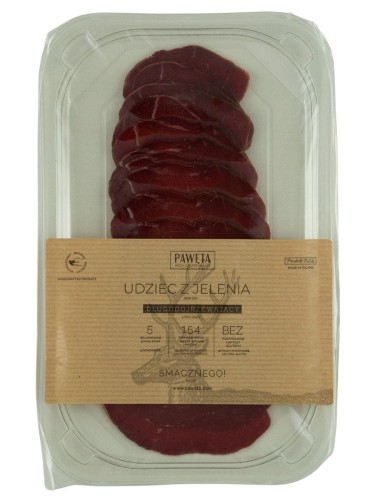 Udziec z Jelenia Dojrzewający Plastry Bezglutenowy 65g Pawęta