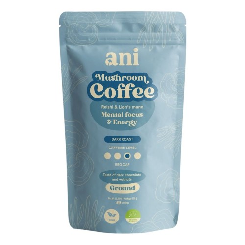 Kawa Mielona Arabica z Reishi i Lion's Mane BIO 350g Ani