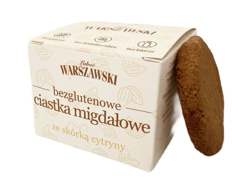 Ciastka Migdałowe Ze Skórką Cytryny Bez Dodatku Cukrów Bezglutenowe 150g Warszawski