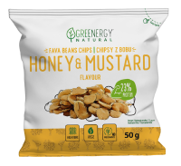Bób Prażony o Smaku Miodu i Musztardy 50 g Greenergy
