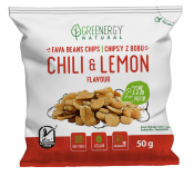 Bób Prażony o Smaku Chili i Cytryny 50 g Greenergy