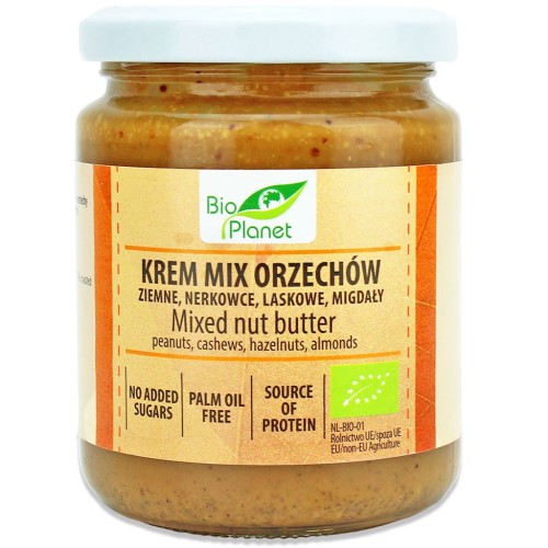 Krem Orzechowy Mix BIO 250 g Bio Planet