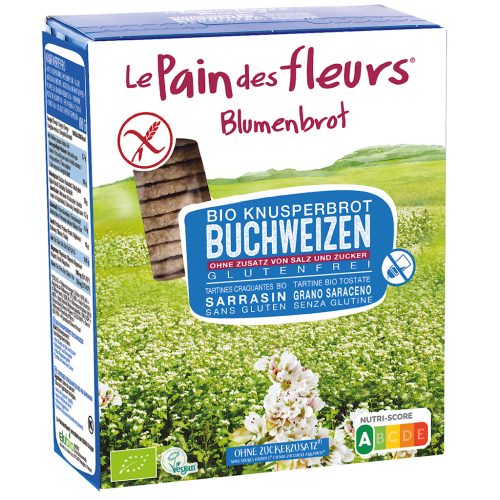 Pieczywo Chrupkie Proteinowe Gryczane bez Dodatku Soli i Cukru Bezglutenowe BIO 150 g Le Pain Des Fleurs