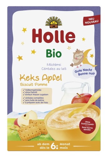 Kaszka Zbożowa Mleczna Ciasteczkowo - Jabłkowa bez Dodatku Cukrów od 6 Miesiąca BIO 250 g Holle