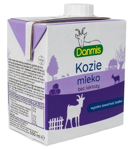 Kozie Mleko bez Laktozy UHT 2,5% 500 ml Danmis