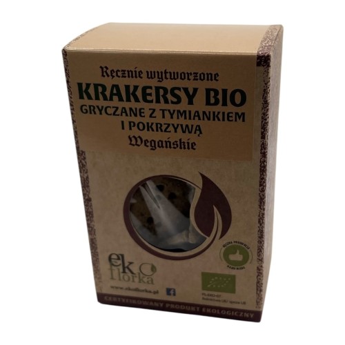 Krakersy Gryczane z Tymiankiem i Pokrzywą BIO 90g Ekoflorka