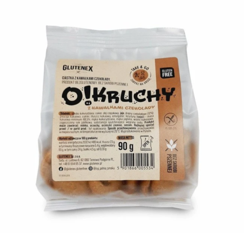 Ciastka z Czekoladą Bezglutenowe O!Kruchy 90g Glutenex