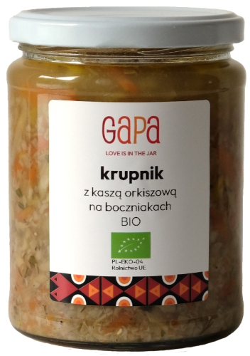Krupnik z Kaszą Orkiszową Na Boczniakach BIO 450g Gapa