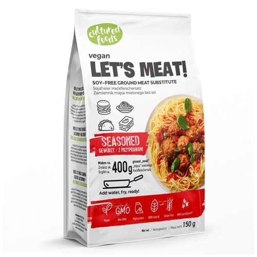Zamiennik Mięsa Mielonego z Przyprawami Bezglutenowy 150 g Cultured Foods
