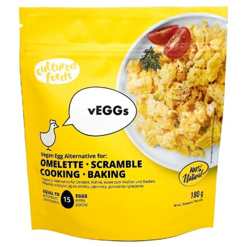 Roślinny Zamiennik 15 Jaj do Jajecznicy, Omletu, Quiche i Innych Dań Jajecznych Bezglutenowy 180 g Cultured Foods