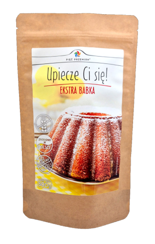 Mieszanka do Wypieku Babki bez Dodatku Cukrów Bezglutenowa 500 g Pięć Przemian