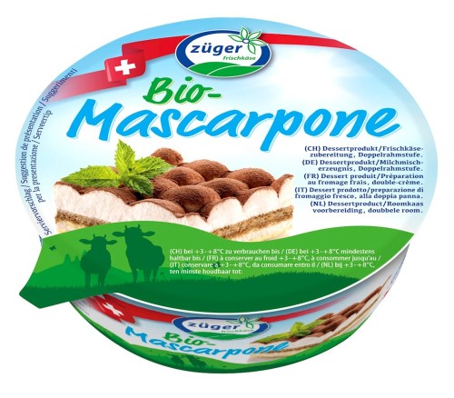 Mascarpone o Smaku Waniliowym BIO 250 g Zuger