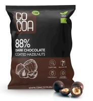 Orzechy Laskowe w Czekoladzie Ciemnej 88% BIO 70g Cocoa