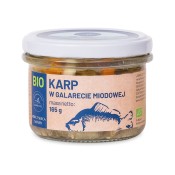 Karp w Galarecie Miodowej BIO 165g (Słoik) Gospodarstwo Rybackie Zawólcze