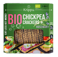 Krakersy Proteinowe z Ciecierzycy z Rozmarynem BIO 80g Krippu