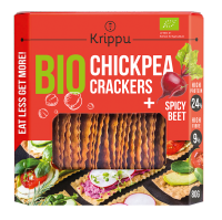 Krakersy Proteinowe z Ciecierzycy Pikantne z Burakiem BIO 80g Krippu 