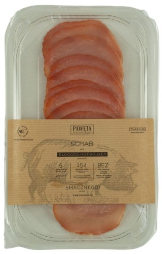 Schab Wieprzowy Dojrzewający Plastry Bezglutenowy 65g Pawęta
