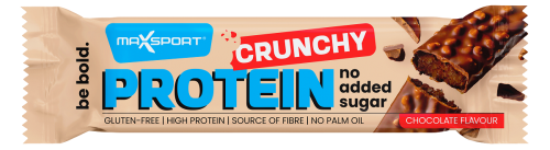 Baton Proteinowy Crunchy Kakaowy w Czekoladzie Mlecznej Bez Dodatku Cukrów Bezglutenowy 40g Maxsport