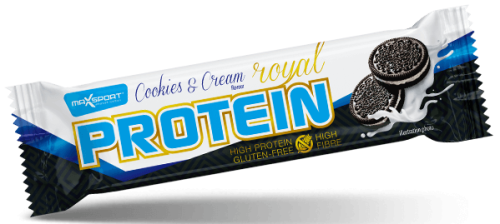 Baton Proteinowy o Smaku Ciasteczkowym w Polewie Białej Bezglutenowy 60g Maxsport