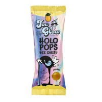 Lizak Kulka Holo Pops o Smaku Ananasowym z Witaminą D i C bez Cukru Bezglutenowy 8 g Joe Glow