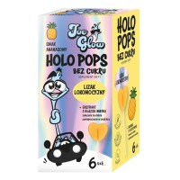 Lizak Serce Holo Pops o Smaku Ananasowym z Imbirem na Objawy Lokomocyjne bez Cukru Bezglutenowy 36 g Joe Glow