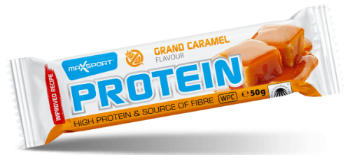 Baton Proteinowy o Smaku Karmelowym w Polewie Kakaowej Bezglutenowy 50 g Maxsport