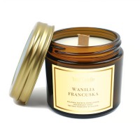 Świeca Sojowa Zapachowa z Drewnianym Knotem Wanilia Francuska 120ml Your Candle