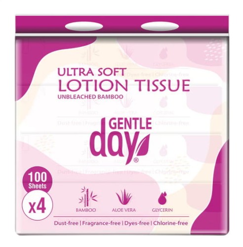 Chusteczki Bambusowe z Aloesem i Gliceryną 400 szt. Gentle Day