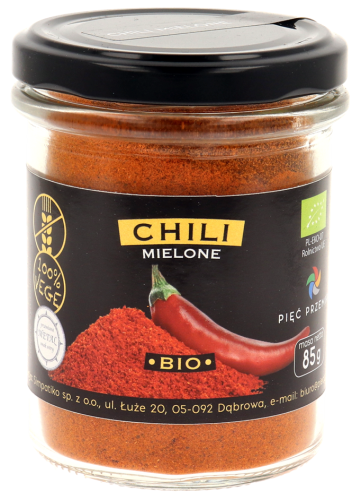 Chili Mielone Bezglutenowe BIO 85g Pięć Przemian