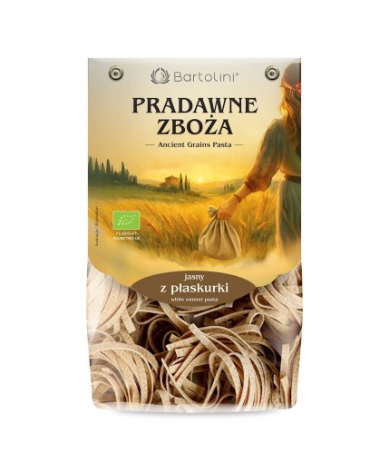 Makaron (z Płaskurki Jasny) Gniazda Tagiatelle BIO 250g Bartolini (Pradawne Zboża)
